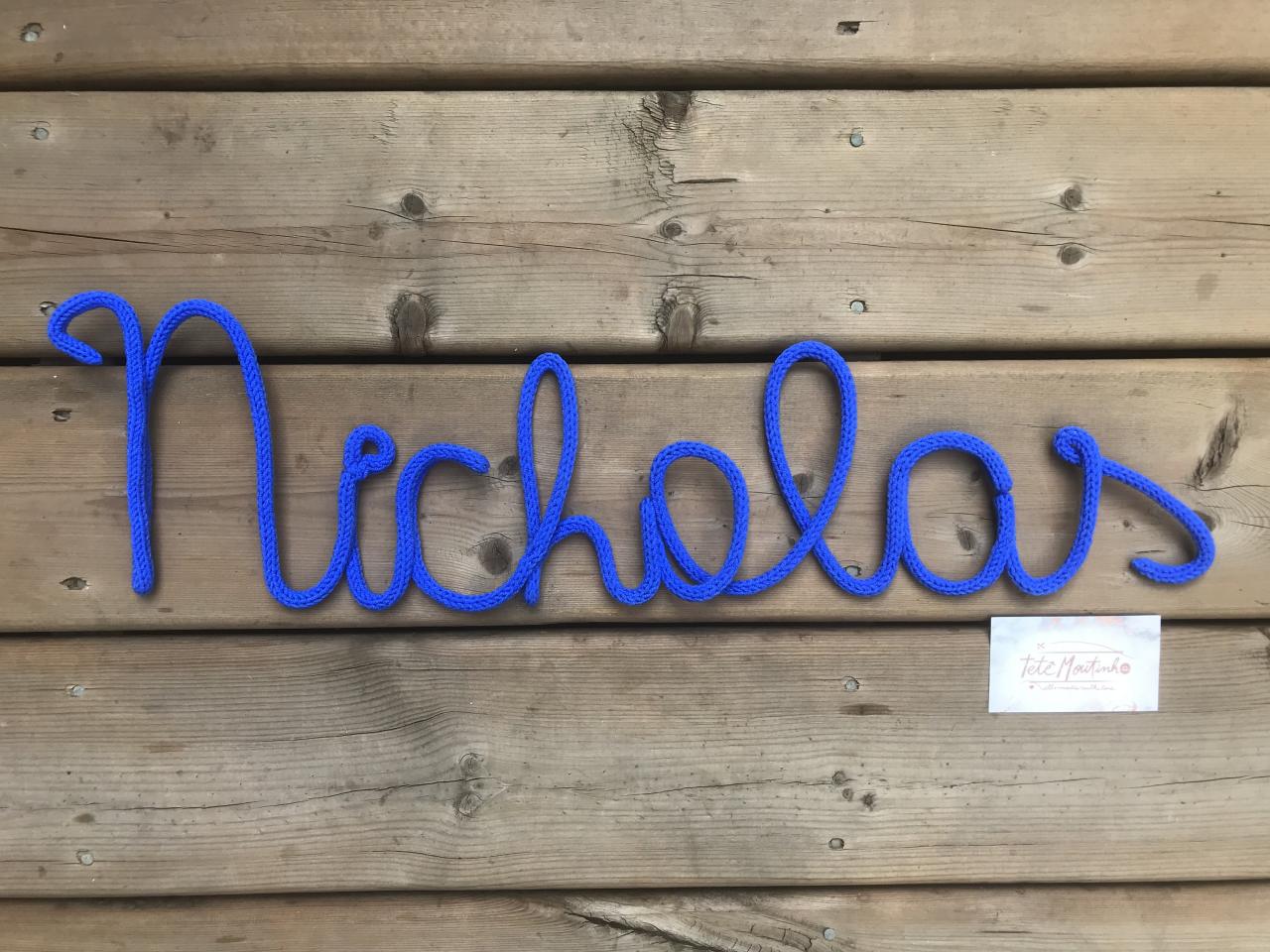 Nursery Name Sign,Personalized Name,Tricotin,Personalized Gift,Custom Name, Baby Shower Gift,Party Favors,Knitted Word,Nursery Decor