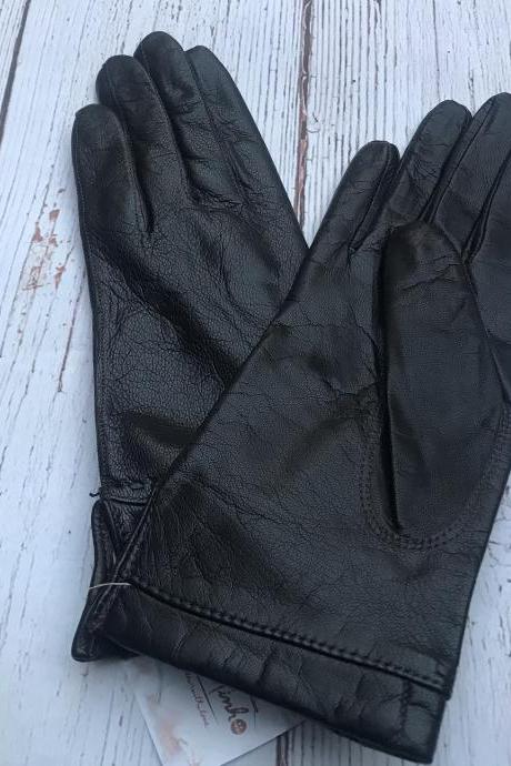 Leather Gloves, Women's Leather Gloves, Vintage Ladies Leather Gloves sz 7, Women's Formal Gloves, Genuine Leather Gloves